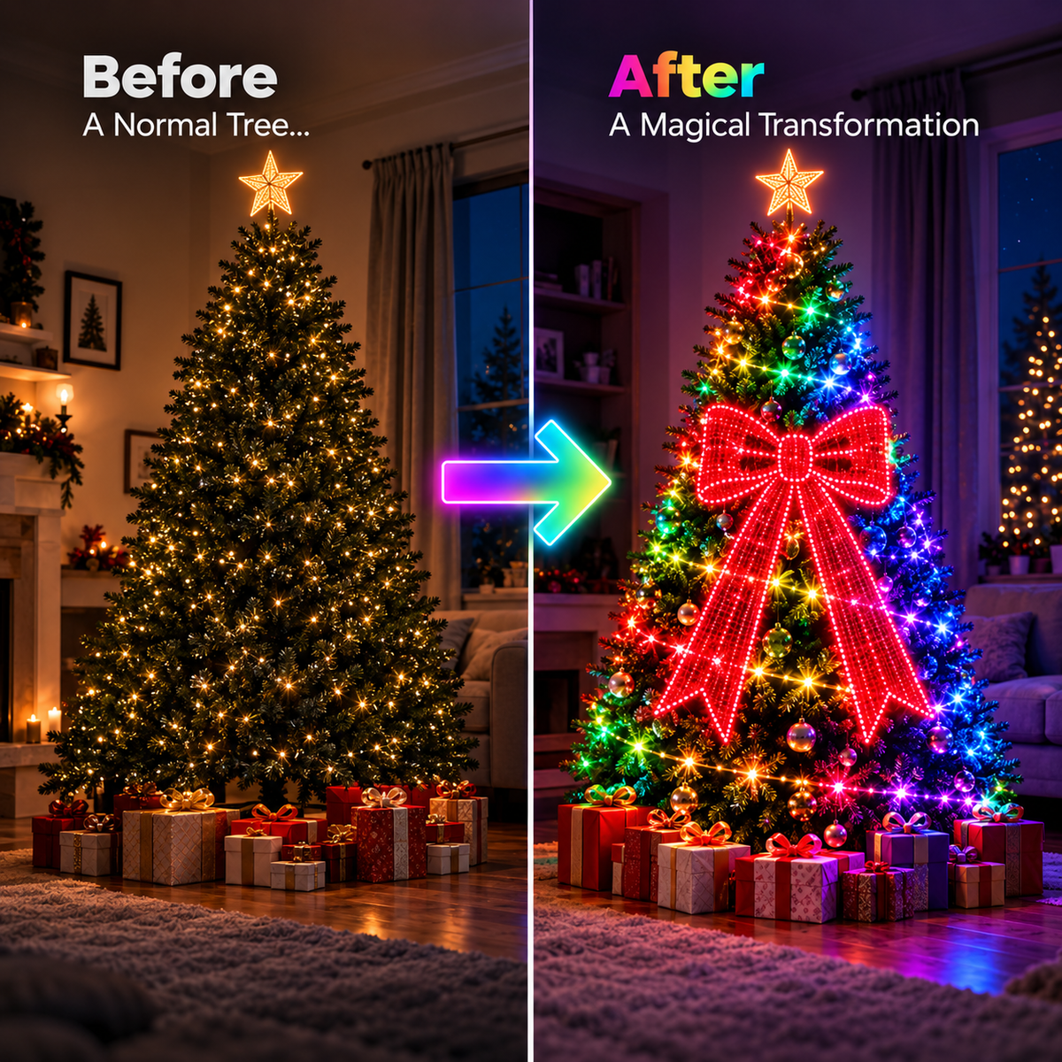 LightGrid™ Smart RGBIC Christmas Tree Lights